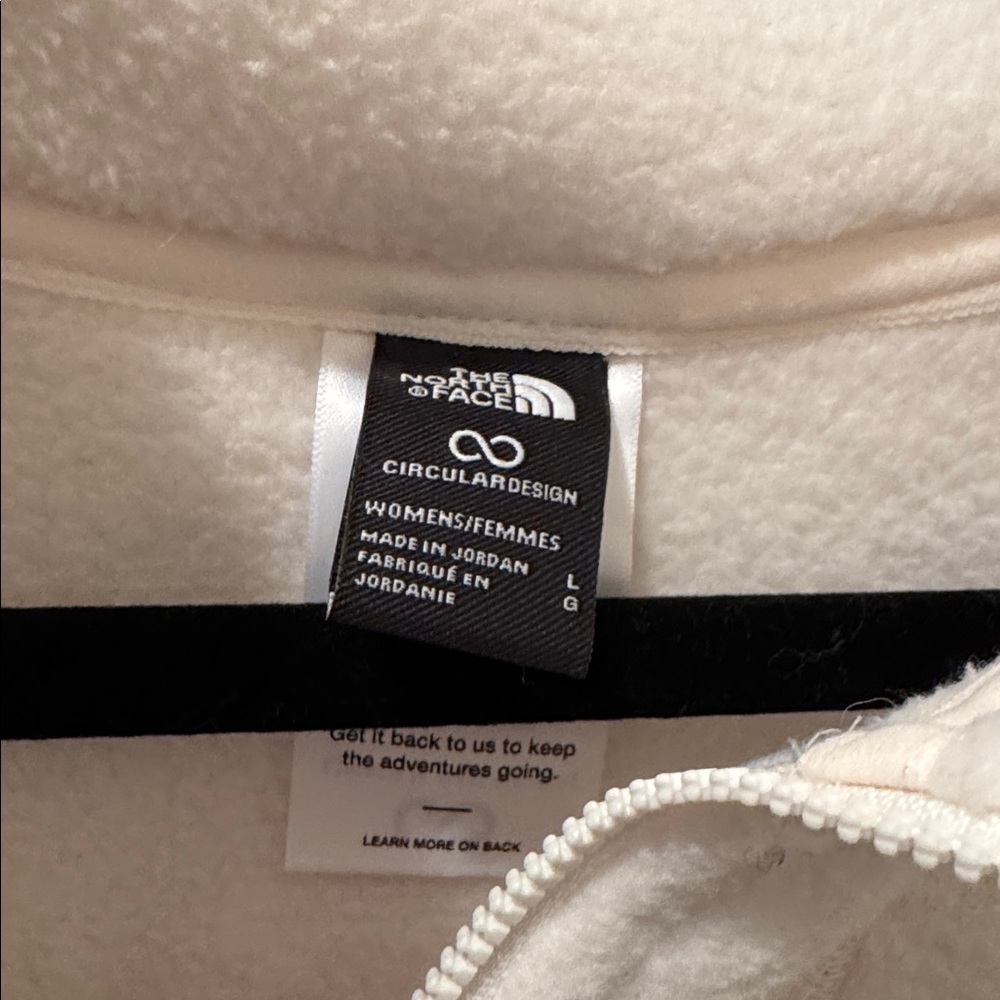 The North Face Women's White Fleece Quarter-Zip Sweater - Picture 3 of 5